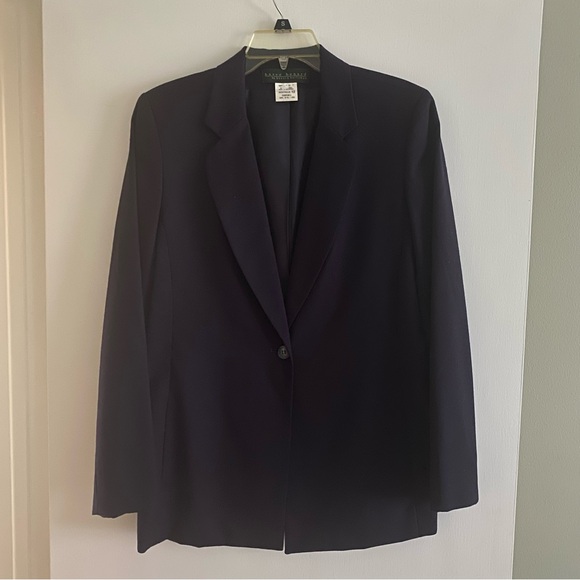 Classic Navy Jacket/Blazer ~harve benard ~Size 12 ~100% Wool Single Button - Picture 12 of 12